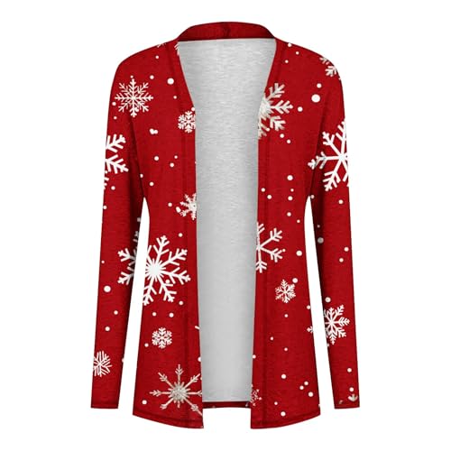 Ugly Christmas Sweater Womens Cardigan Ugly Funny Xmas Print Graphic Tops Casual Long Sleeve Holiday Jacket Clothes4