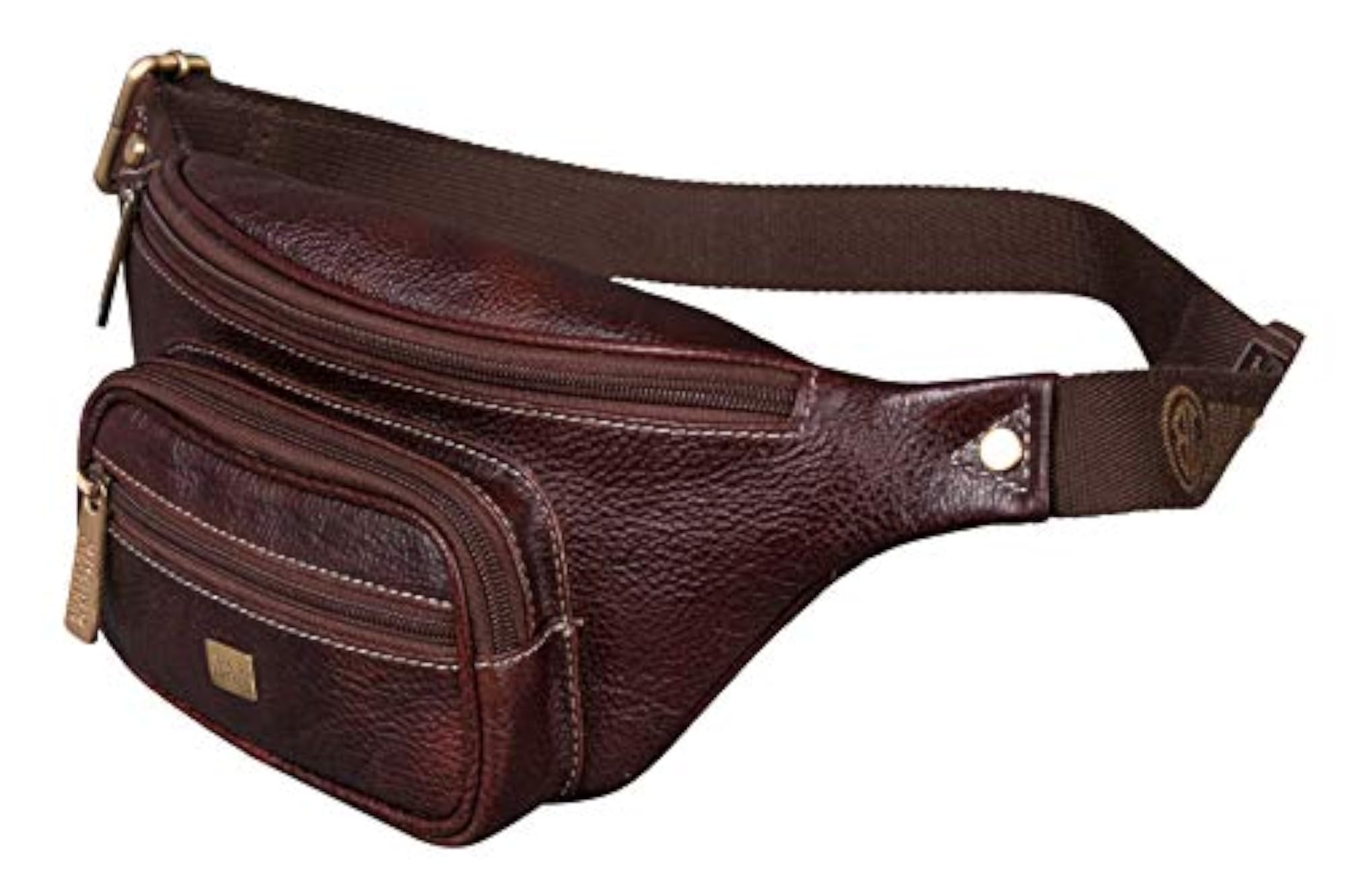 Stylish Genuine Waist Bag Travel Pouch, Brown