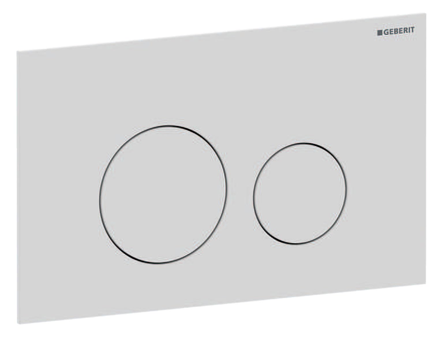 Geberit Sigma40 Betätigungsplatte (rund, 2-Mengen-Spülung: Platte, Taste: weiß/Glas glänzend, Betätigung von vorne, WC Drückerplatte, Abdeckplatte) 115628SI1