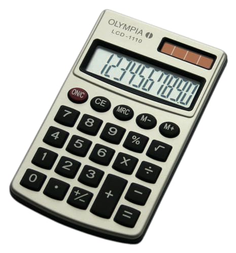 Olympia Taschenrechner LCD 1110, grau-silber