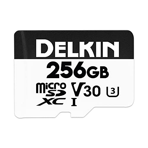 Tarjeta microSDXC Delkin Devices 256GB UHS-I V30 para grabación de vídeo fluido
