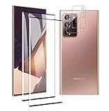 【2+2Pack】Seninhi for Galaxy Note 20 Ultra Screen Protector Tempered Glass [ Screen Protector X2] [Camera Lens Protector X2] Note 20 Ultra HD Clear Anti-Scratch Bubble Free [Works While Docking] - 0.3mm Thickness Bubble Free Ultra Clear 9H Hardness Anti-Scratch Shatterproof Anti-Fingerprint