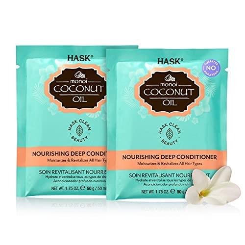 HaskMonoi Coconut Oil Nourishing Deep Conditioner 50ml Pack Of 2, For Strong And Healthy Hair