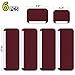 Royleath Refrigerator Handle Covers, Set of 6, Leather Kitchen Appliance Handle Covers, Keep Your Fridge Microwave Oven Stove or Dishwasher Clean, Stains Dirty Oils, Timesaver, Kitchen Decor(Burgundy)