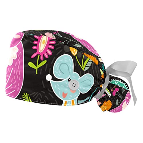 Chapeaux de travail ajustables JDEZ avec bandeau de transpiration pour hommes et femmes, lot de 2