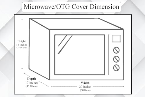 Image of The Furnishing Tree microwave oven cover compatible for IFB 25 Liters Convection 25SC4,25SC3,25BC4, Waterproof, Dustproof, Wipeable, Cover Size In CM: (50.8x43.2x35.6), Floral Pattern Blue