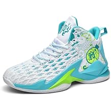 Mens Graffiti Lace Up High Top Basketball Shoes Fashionable Non Slip Wear-Resistant Soles Sports Shoes Breathable Mesh Upper Sneakers for Running Training Walking Baseball Volleyball Daily