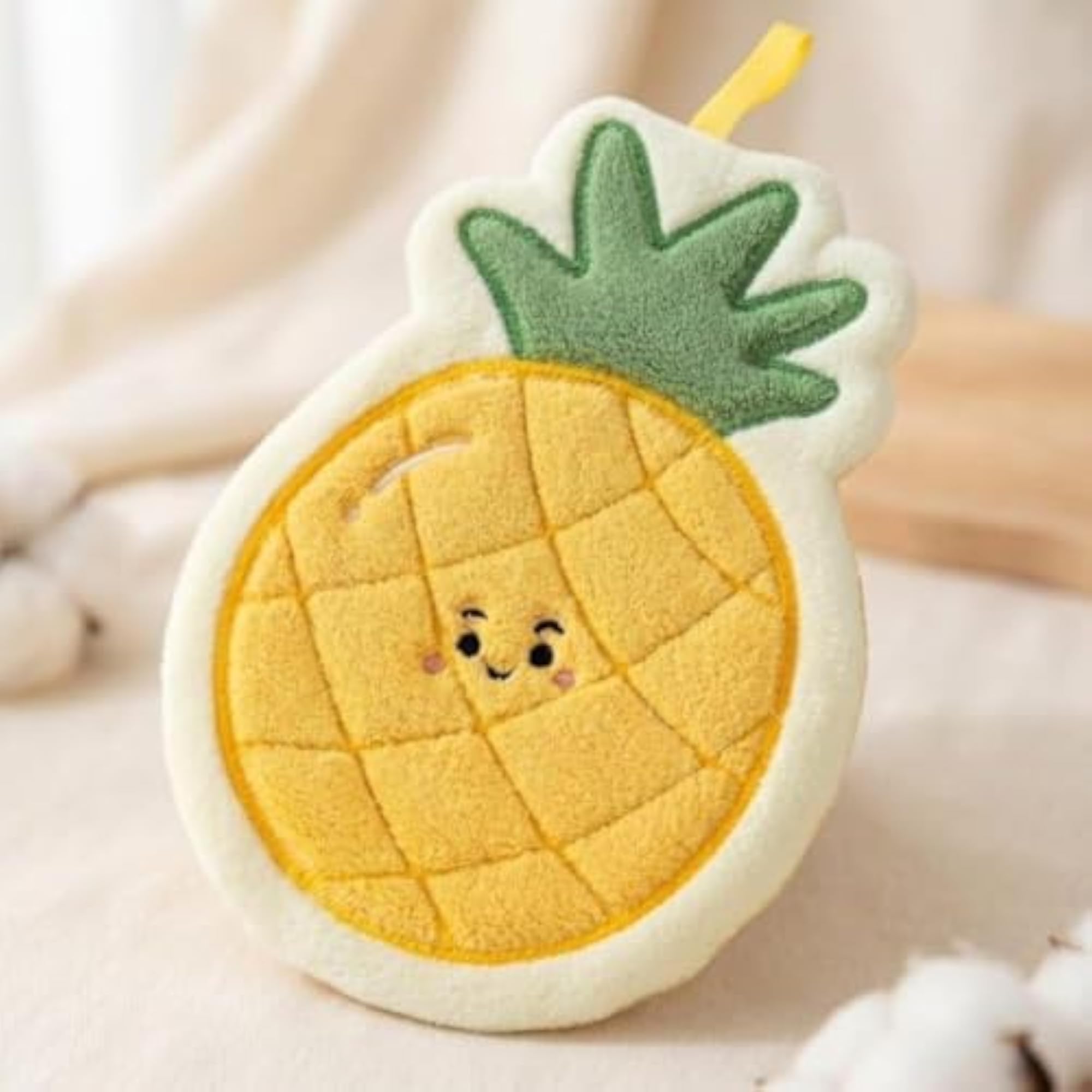Pineapple Shape Kids Bath Sponge with Hanging Loop