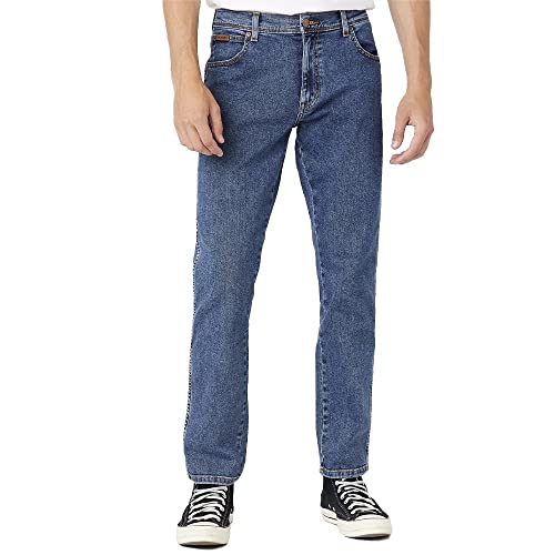 Jean Wrangler Texas Slim Homme Stonewash Coupe Droite Ajustée 31W / 30L