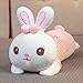 65 cm-90 cm kreskówka leżący królik lalka pluszowa zabawka miękka poduszka w kształcie zwierzęcia wypchana poduszka tłuszczu zabawka dzieci dziewczyny kawaii poduszka poduszka lalki-65 cm, różowy