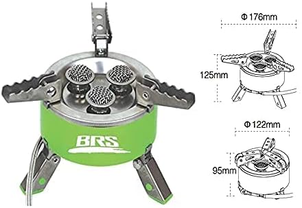 Miniatura 6 de BRS Estufa de camping de 4200 W, portátil, mochilero, propano butano, potente, para exteriores, 3 quemadores, estufa de gas resistente al viento,