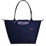 longchamp le pliage schwarz leder  LONGCHAMP Le Pliage Club Umhängetasche, groß, Marineblau