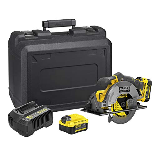 STANLEY FATMAX SFMCS500M2K-QW - SIERRA CIRCULAR V20 LI-ION 18V 165mm CON 2 BATERÍAS 4Ah, CARGADOR Y MALETÍN