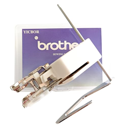 YICBOR Open Toe Walking Foot with W Guide Compatible with Brother, Singer, Kenmore and More Low Shank Sewing Machines, for Quilting and Multiple Layer Stitching
