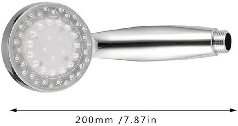 Miniatura 2 de The Perfect Part Cabezal de ducha de mano con 7 colores cambiantes, cabezal de ducha con acabado plateado cromado, cabezal de ducha con brillo de