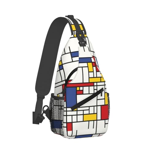 Abstract Pattern Stylish Men'S Messenger Bag - Durable Polyester, Huge Capacity & Adjustable Strap2