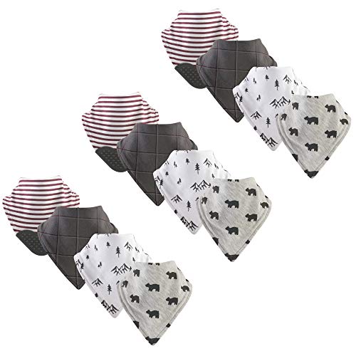 Yoga Sprout Bandana Bib with Teether, 12 Pack, Mountains