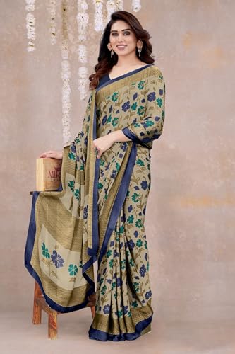 Image of MIRCHI FASHION Saree for Woman Chiffon Floral Printed | Lightweight Daily Wear Women's Sari with Unstitched Blouse Piece (Available in 20 Colors)