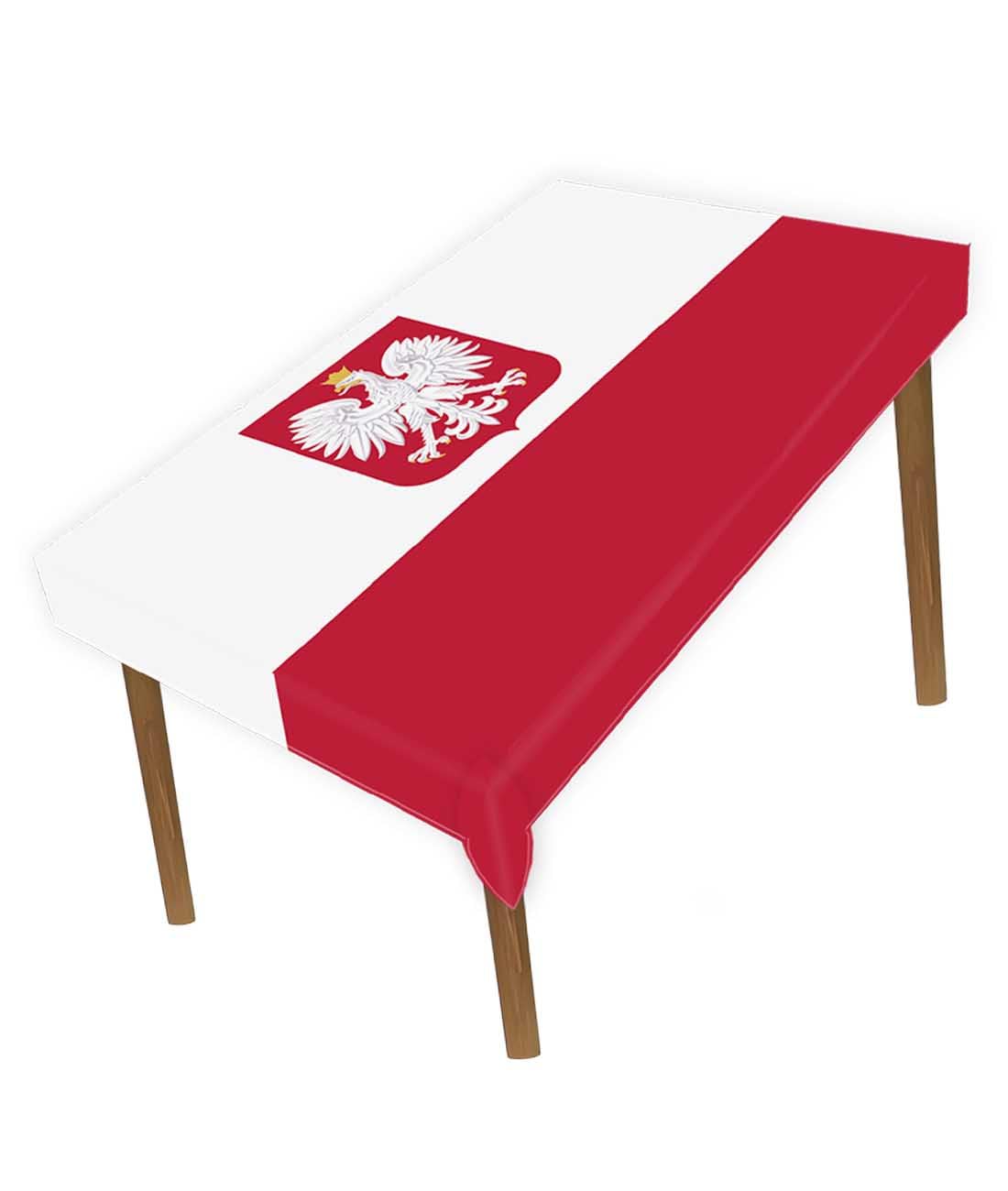 Petite Pine Poland Large 1.5×2 Meters Tablecloth,5×7 Ft Polish Flag Table Colth For Dining Home Decor