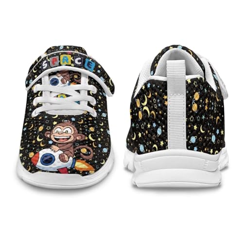 Children's Single Buckle Sneakers,Teen Spring Sports Shoes,Anti-Skid Mesh Cycling Hiking Sneakers for Boys Girls2