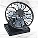 BAZEITFLOW Ventilador Solar Energético Negro con Pinza de Energía Ventilador Ecológico para Oficina Dormitorio y Hogar Imagen de BAZEITFLOW Ventilador Solar Energético Negro con Pinza de Energía Ventilador Ecológico para Oficina Dormitorio y Hogar