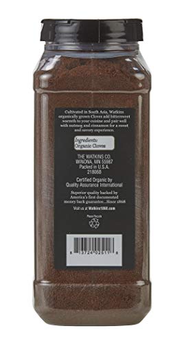 Image of Watkins Gourmet Spice, Organic Ground Cloves, Bulk Food Service Size, 15.9 oz (Pack of 1)