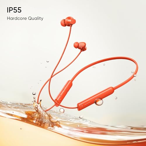 Image of realme Buds Wireless 5 Lite in Ear Bluetooth Neckband with 12.4 mm Dynamic Bass Boost Driver,Upto 35 Hours Playback,45ms Low Latency,IP55 Dust & Water Resistant, Bluetooth V5.4 (Void Black)