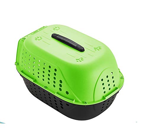 Pets Empire Pet Travel Carrier Dog Cat Rabbit Basket Plastic Handle Hinged Door Folding Collapsible Transport Box Crate Cage for Puppy Cats, Dimensions : 48 x 32 x 30 cm- Green (B08ZY5QL6C) Amazon Price History, Amazon Price Tracker