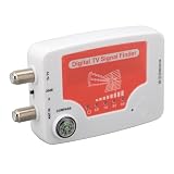 Blaihild Détecteur de Signal TV avec Affichage LED, Boussole, Antenne TV Numérique Portable, Détecteur de Force du Signal pour Réglage D'antenne Satellite T2 VHF UHF 40 862 MHz