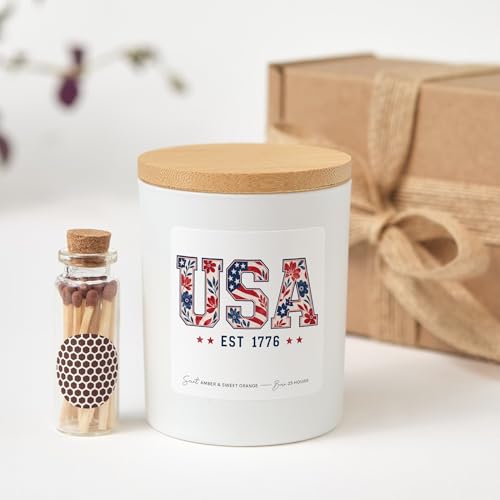 USA Est 1776 Patriotic Candle Gift Box
