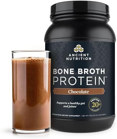 Ancient Nutrition Grass Fed, Cage Free, Bone Broth Protein Powder...