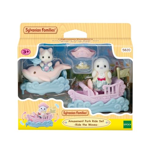 Sylvanian Families - 5820 Amusement Park Ride Set -Ride the Waves- Dollhouse Playsets, Centre, Multicolor - Image 2
