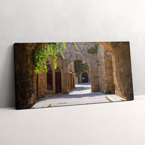 Décoration murale Rhodes Grèce Wallfluent grand tableau pour couloir