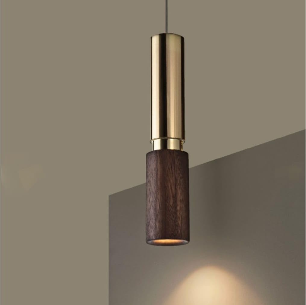 Glowave Modern Aluminium Cylindrical Pendant Hanging Light (Wooden Golden 882)-image-29