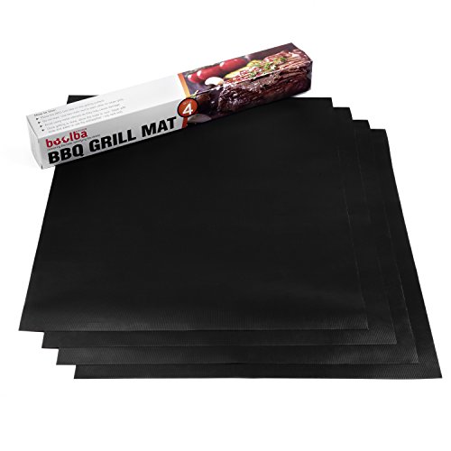 BBQ Grill Mat (Set of 4) | Great Baking Oven Liner | 100%