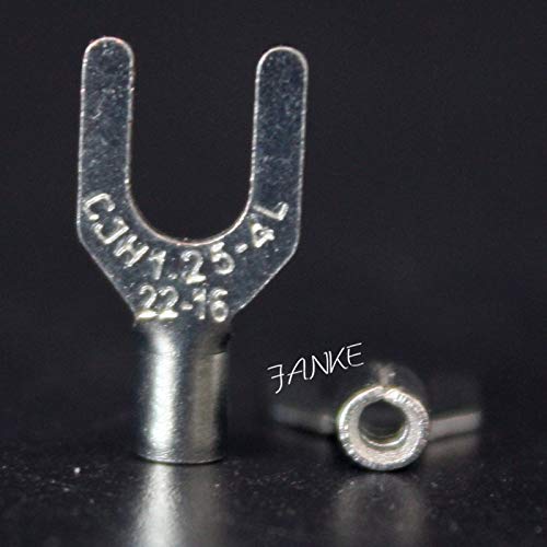 Davitu 1000pca/pack SNB1.25-4 Furcate Naked Terminal(Type TU) Cold Pressed Brass Terminals Cable Lug Crimp Wire Connector For AWG 22-16