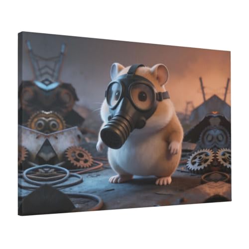 Toile murale moderne hamster CNTDBU Doomsday tableau encadré 40x60 cm pour chambre