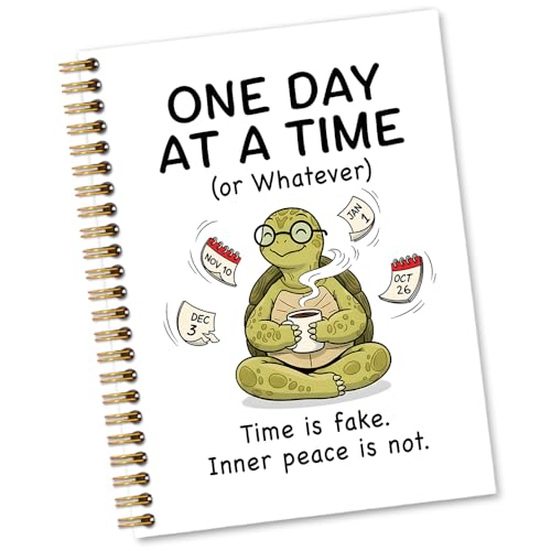 Carnet à spirale haut de gamme One Day At A Time avec papier premium 160 pages