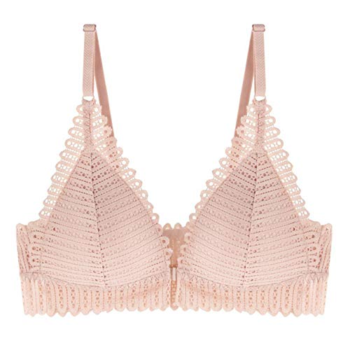 YSYOkow Femme Soutien-Gorge Dentelle Fermeture Avant Soutien-Gorge Dentelle Plunge sans Armature Cover