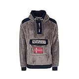 sherco 50  Geographical Norway Herren Kapuzenpullover aus Fleece, Modell Gymclass Sherco, erhältlich in 5 Farben (Größe S-XXXL) Gr. S, grau