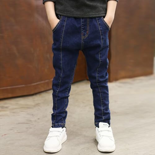 Boys Denim Pants Casual Straight Fit Jeans Stretch Comfortable Everyday Wear for Active Kids3
