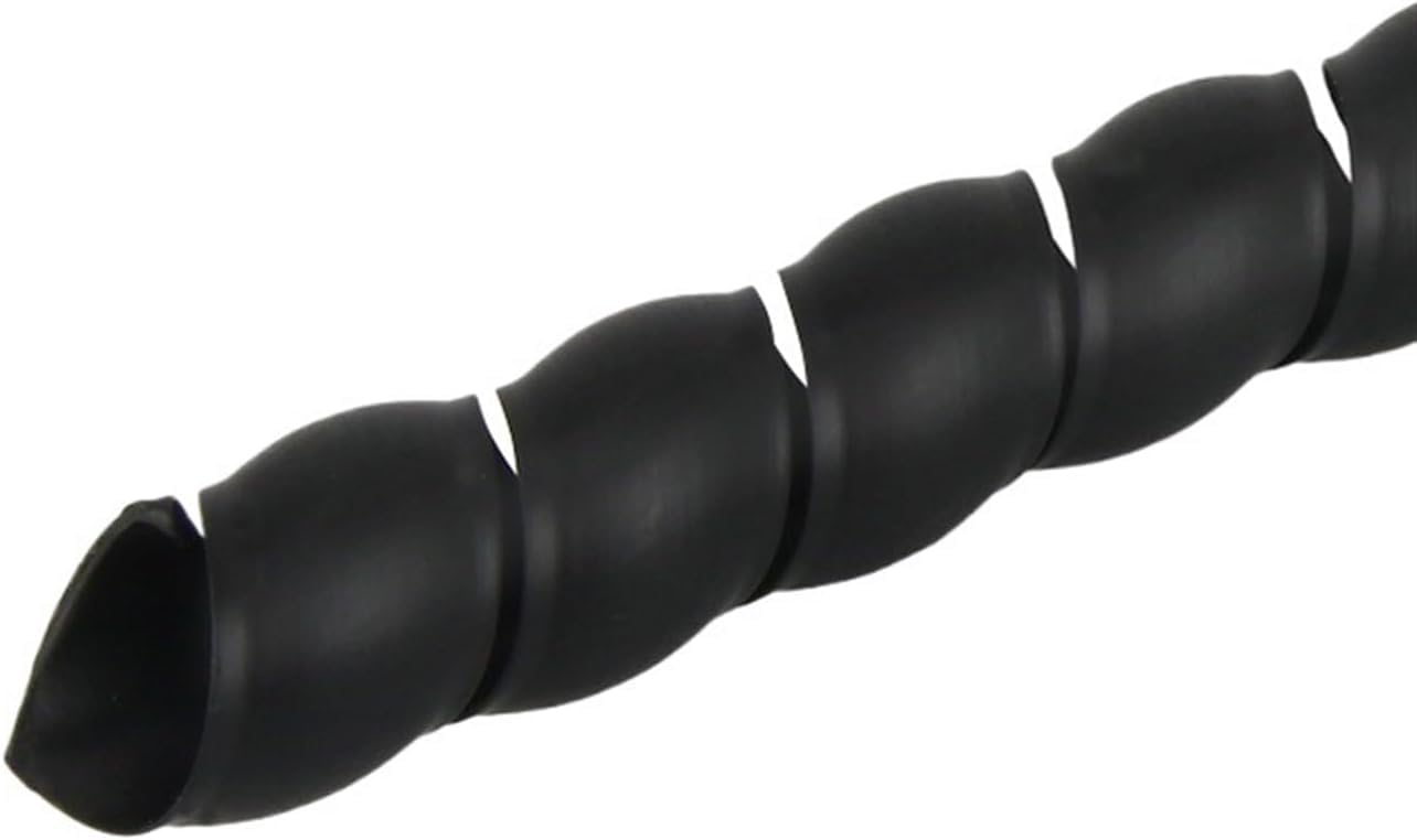 Guaina per cavi espandibile, Guaina for cavi a spirale, tubo flessibile da 2 metri 8 mm a 40 for l'organizzazione della linea di avvolgimento(Black,ID 25mm)