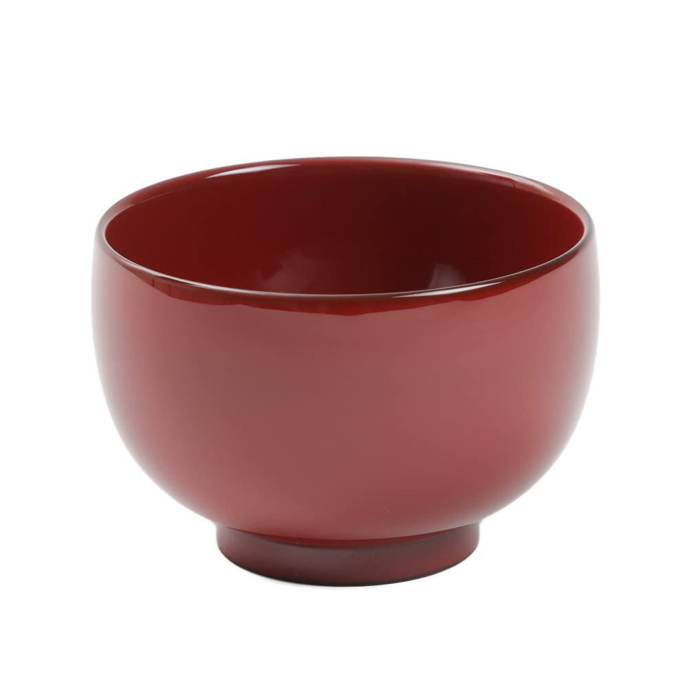 Lacquer Soup Bowl Kofuku Vermilion Wood Wajima-Nuri 4.1in Japanese