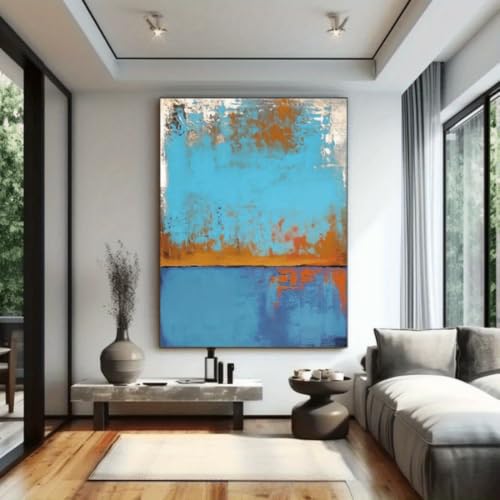 Pintura abstracta con bloques de color para transformar paredes blancas aburridas 2