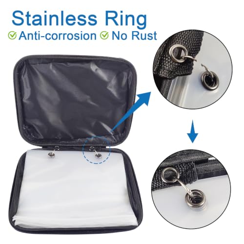 Aventik Fishing Tackle Binder Estuche rígido de EVA para almacenamiento y organización de cebos y aparejos de pesca resistente al agua (negro) miniatura 5