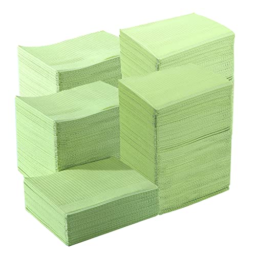 Bavoirs dentaires jetables papier jetable 33x45.7cm vert lot 500
