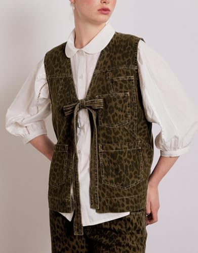 Kedera Women's Oversized Denim Vest Tie Front Jean Vest Top Sleeveless Denim Jacket Casual Lightweight Vest Trendy 20254