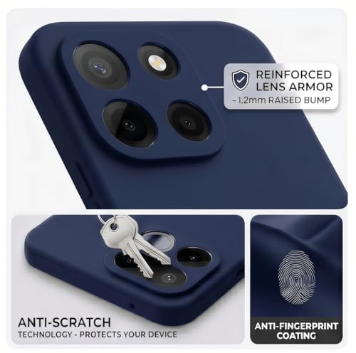 Image of FIRST MART Silicone Back Cover for OnePlus Nord 6 | Matte Blue Anti-Slip Grip Case, Scratch Resistant, Slim Fit | Pack of 1