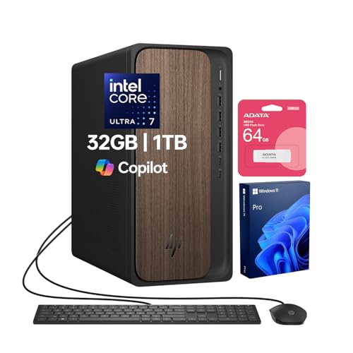 HP OmniDesk(Envy Next Brand) M03 �^���[�f�X�N�g�b�v �v���t�F�b�V���i������ Core Ultra 7 265 �p�t�H�[�}���X �}���`�^�X�N&���Y�� 32GB DDR5 RAM�A1TB SSD W11P ADATA 64GB