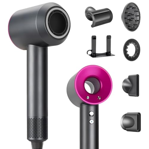Secador de Pelo Super Hair Dryer de Nueva Generación Profesional de Alta Potencia con 5 Accesorios | Secado Rápido y Antiencrespamiento